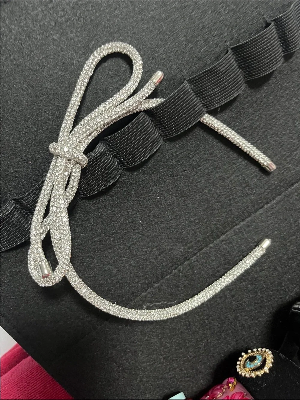 Silver Crystal Rope Headband - Women's Accessories